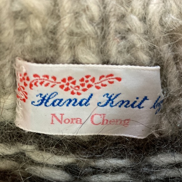 Handsome Blue Norwegian Designed Crewneck Sweater HandKnit Homespun 100%!Wool. - Picture 6 of 6